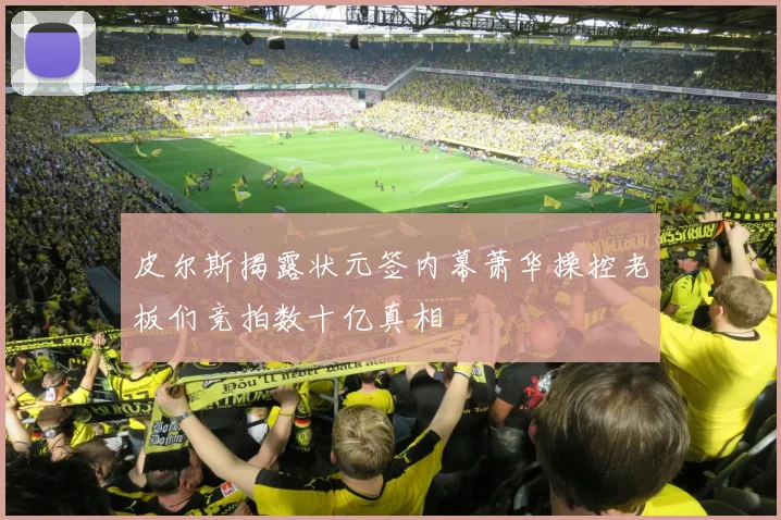 皮尔斯揭露状元签内幕萧华操控老板们竞拍数十亿真相